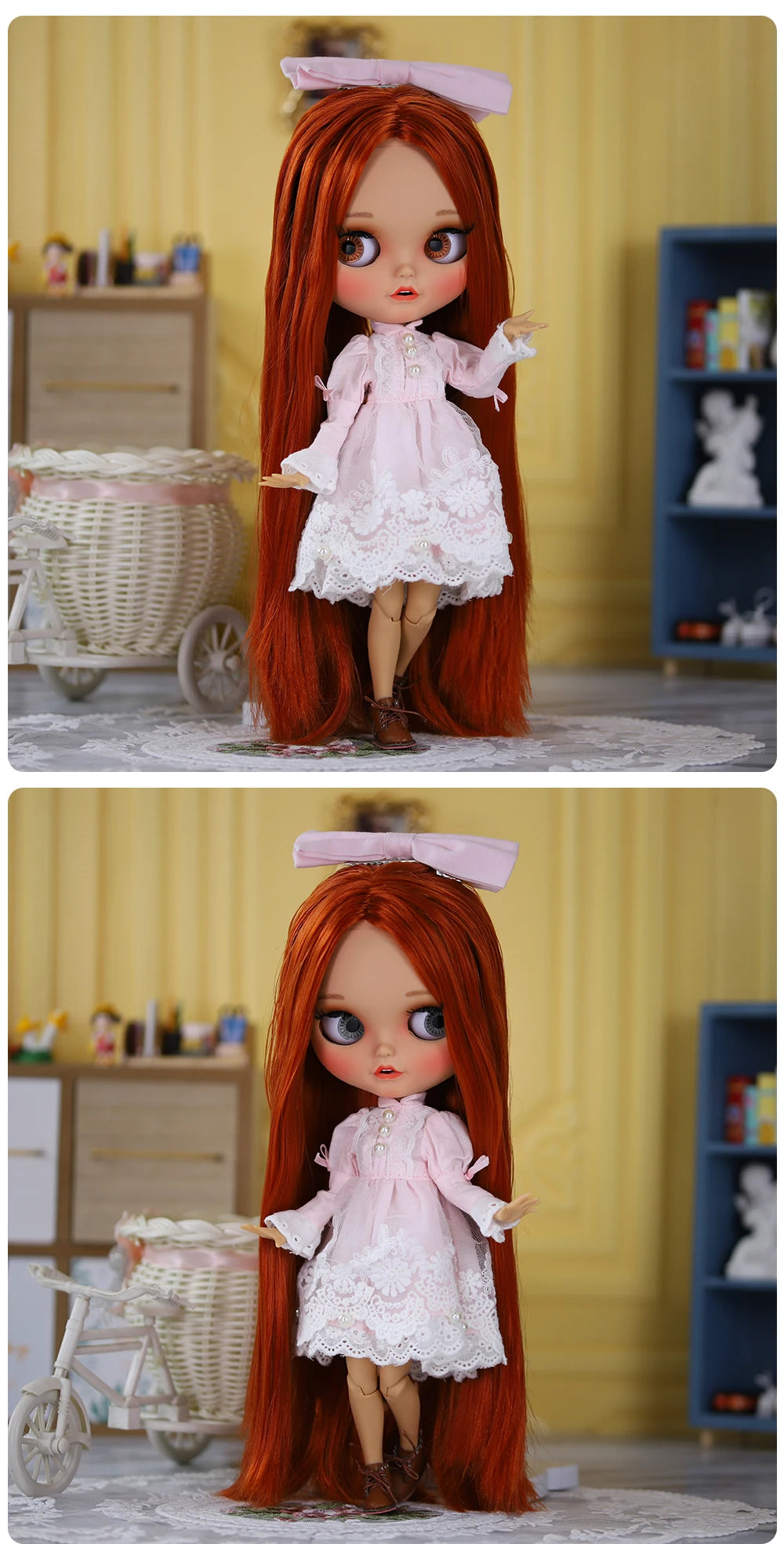 ICY DBS 1/6 BJD Blythe Doll – 30CM Jointed Anime Doll Tan Skin