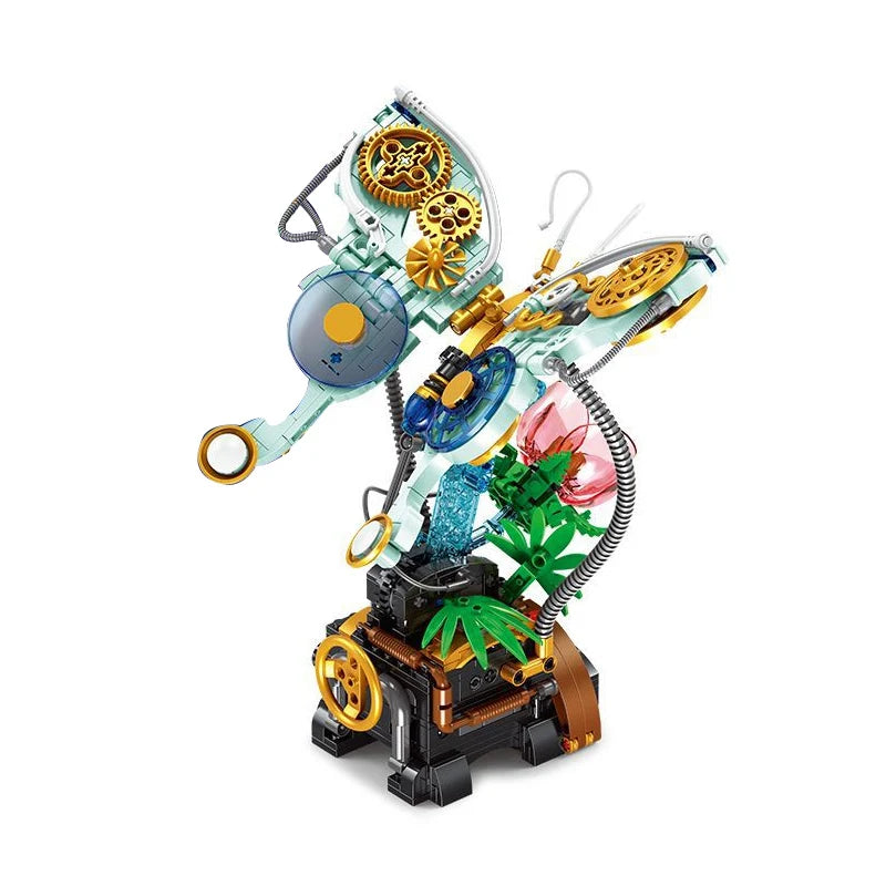 576PCS MOC Mechanical Butterfly – Biomimetic Steampunk Insect Model