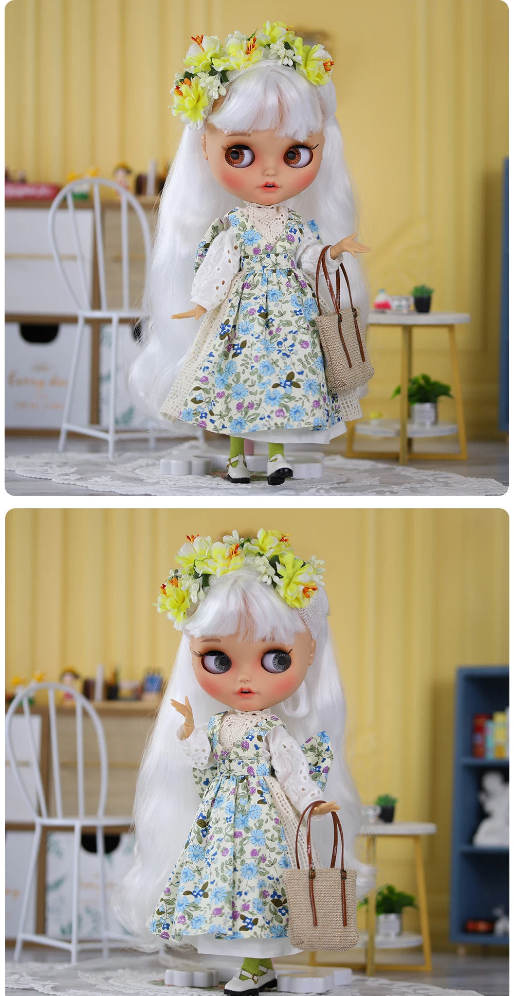 ICY DBS 1/6 BJD Blythe Doll – 30CM Jointed Anime Doll Tan Skin
