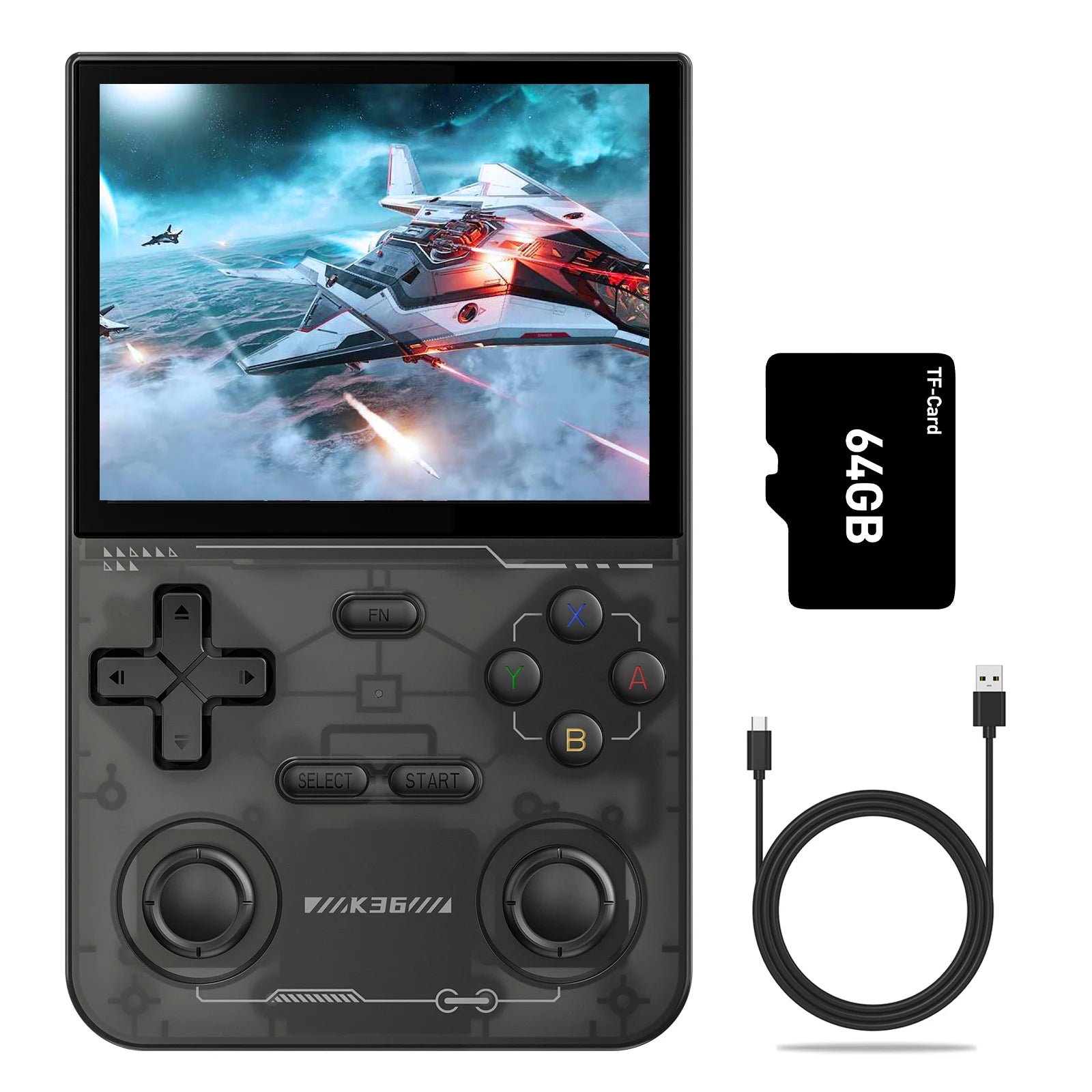 GAMINJA K36 Handheld Game Console – 3.5" IPS Screen