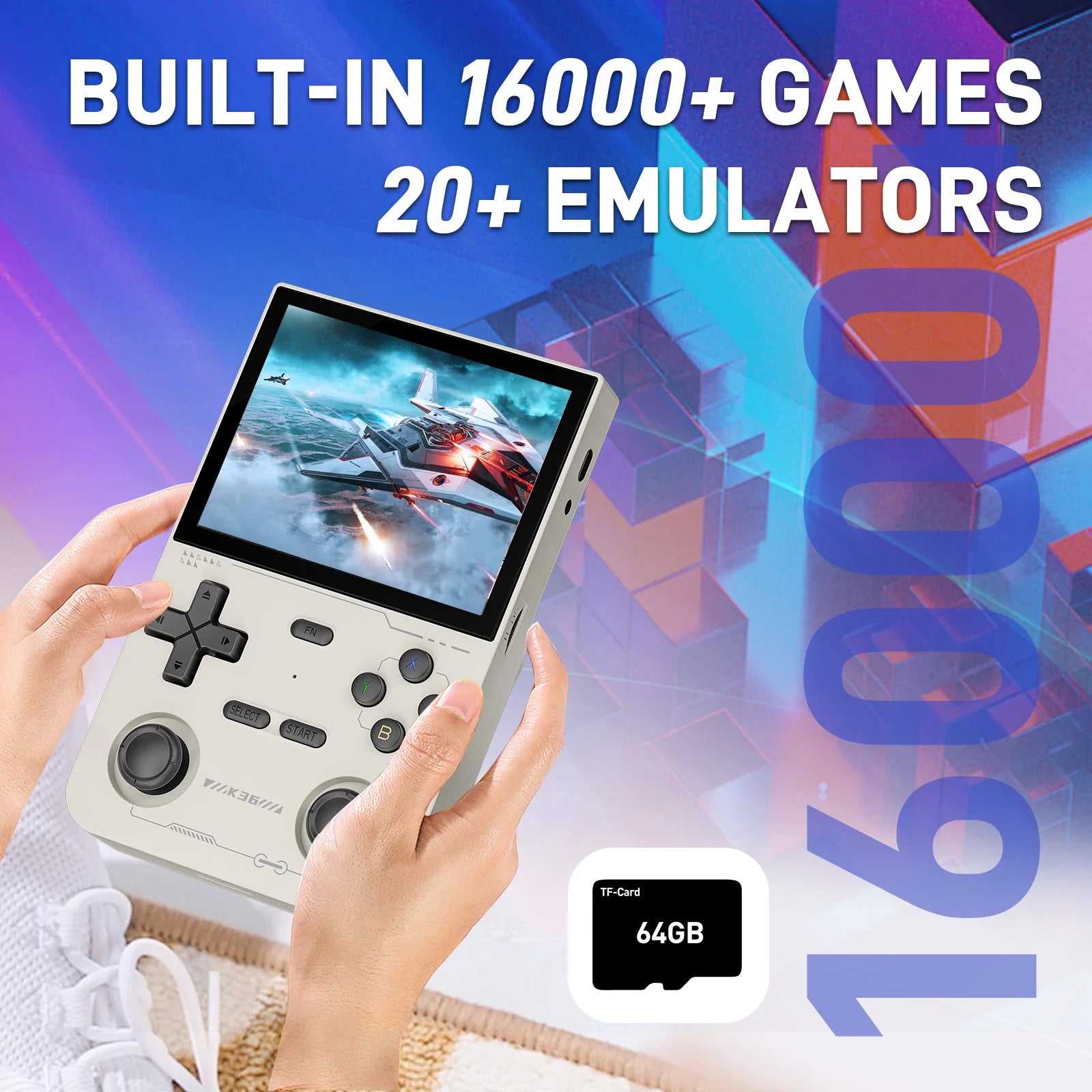 GAMINJA K36 Handheld Game Console – 3.5" IPS Screen