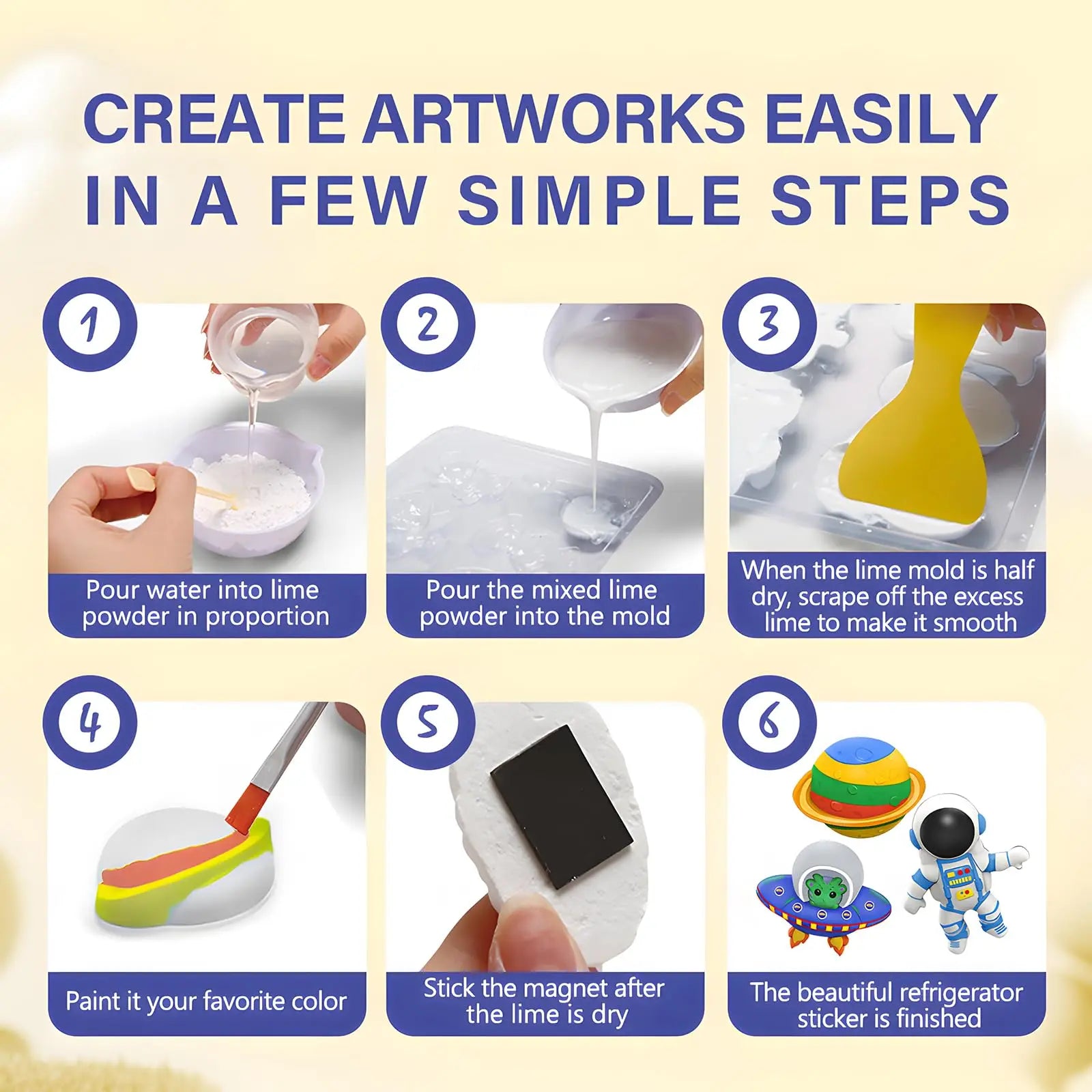 Kids DIY Painting Kit – Space & Dinosaur Arts & Crafts Set