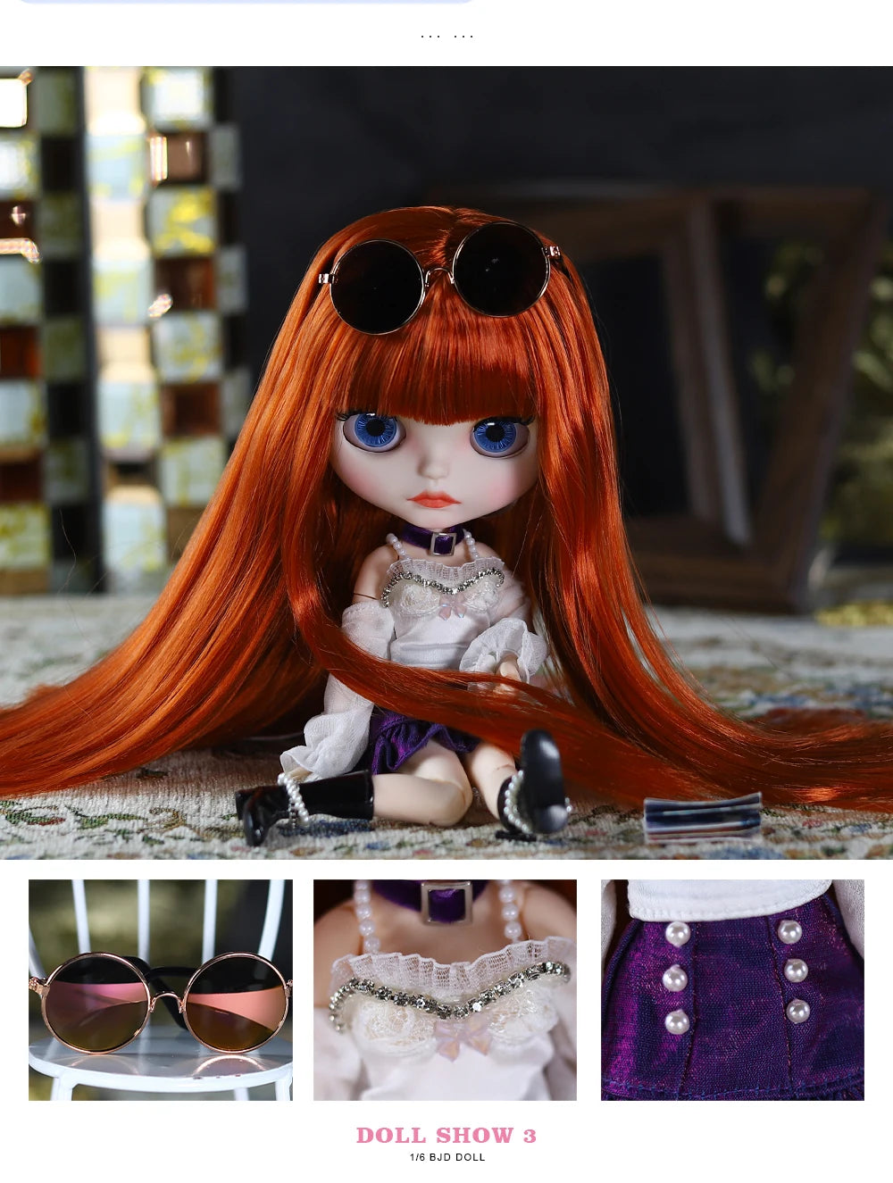 ICY DBS Blyth Doll Joint Body 30CM BJD Toy White Shiny Face and frosted Face with Extra Hands AB and Panel 1/6 DIY Fashion Doll