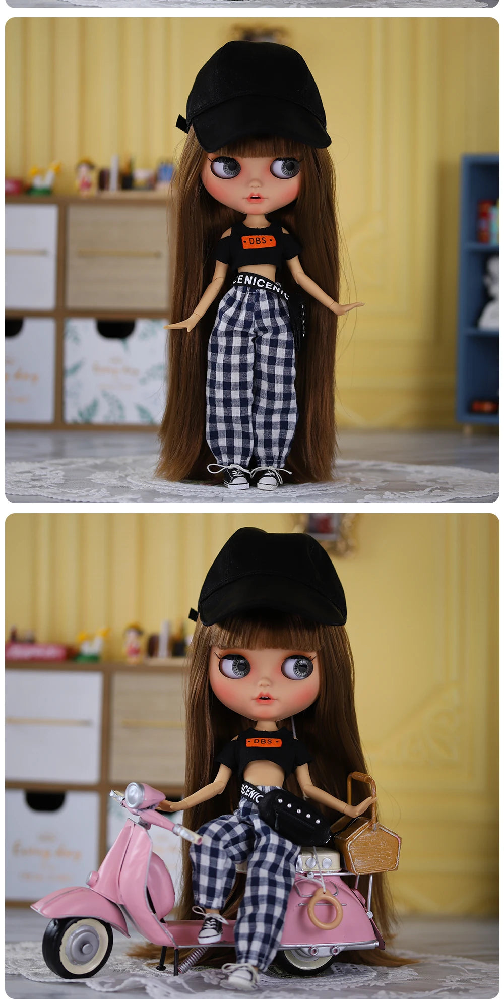 ICY DBS 1/6 BJD Blythe Doll – 30CM Jointed Anime Doll Tan Skin