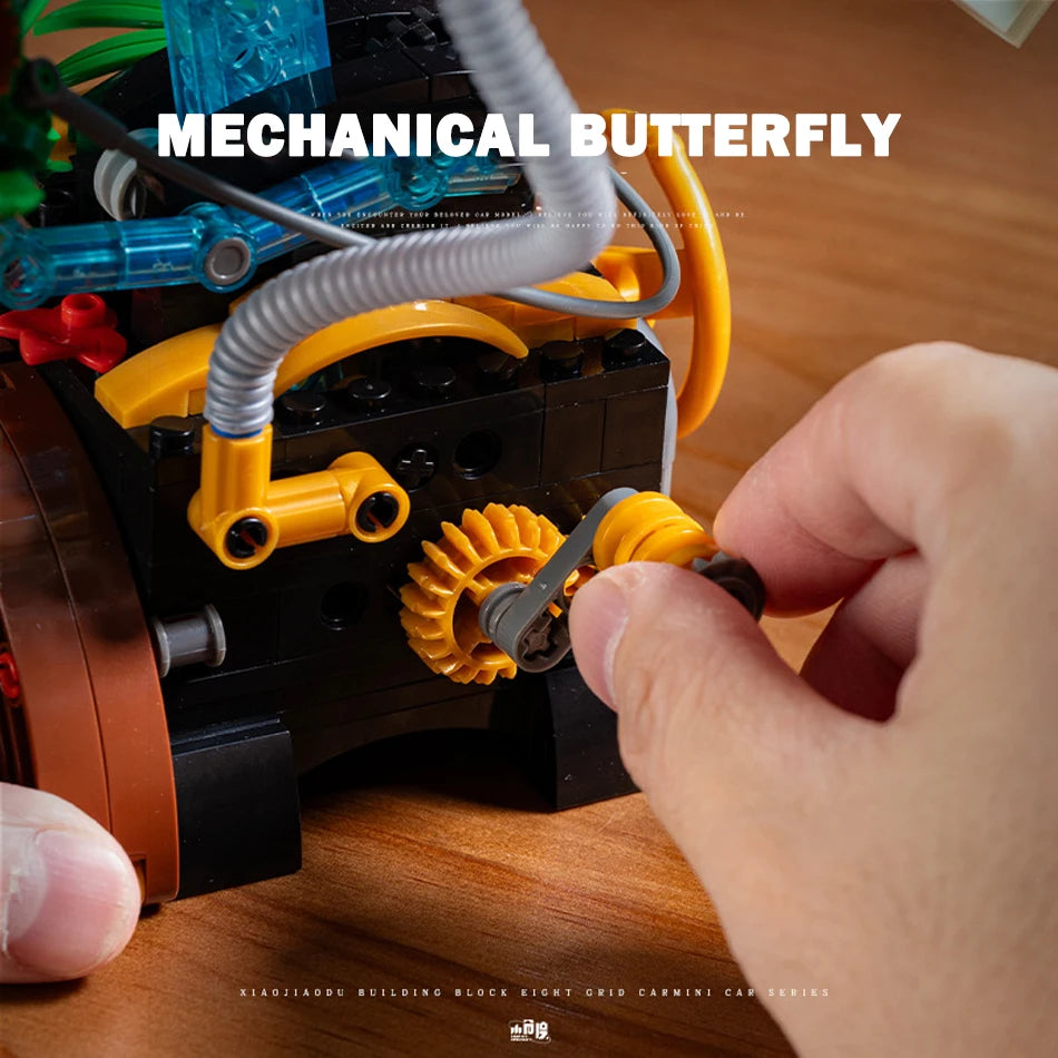 576PCS MOC Mechanical Butterfly – Biomimetic Steampunk Insect Model