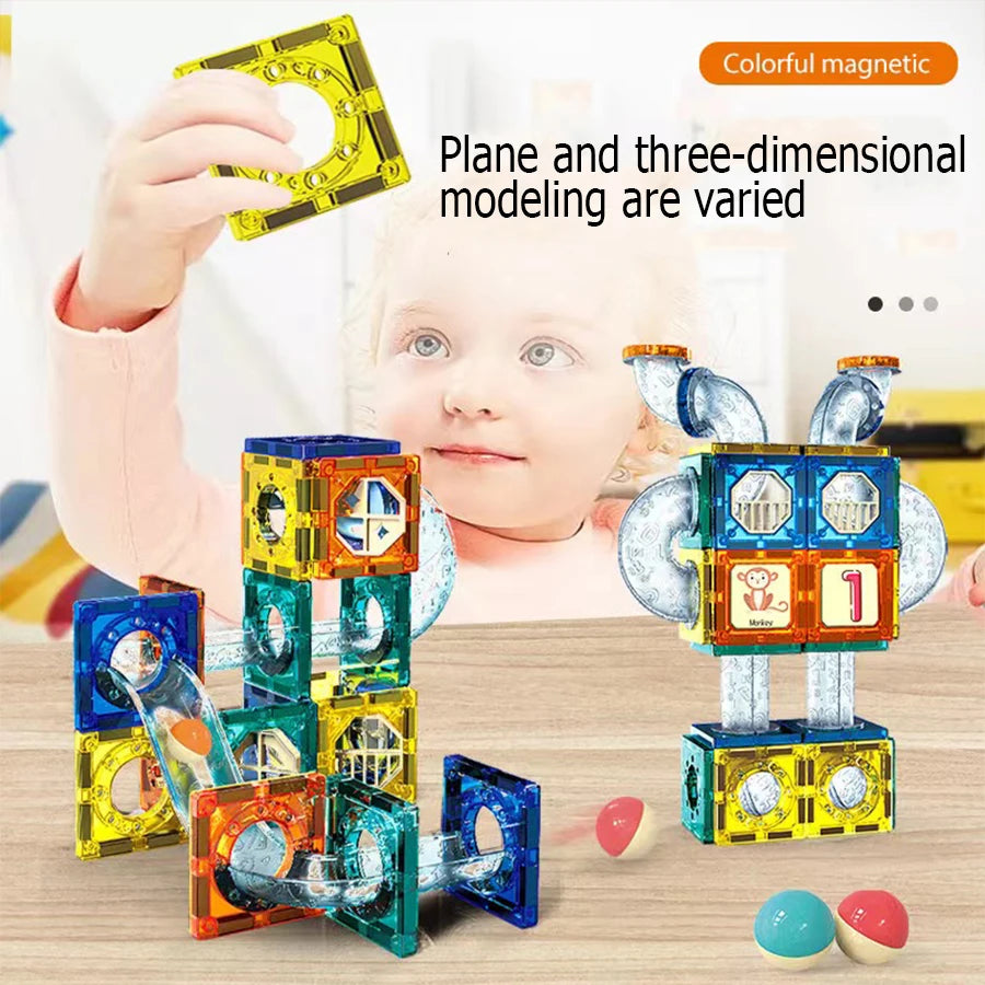 73PCS Magnetic Pipe Building Blocks – Educational Playset for Kids