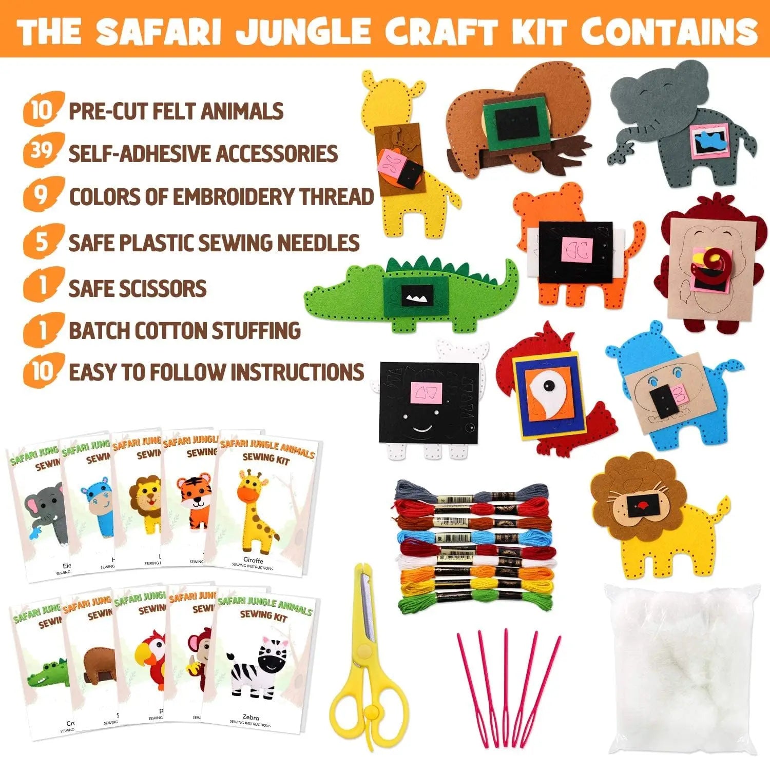 Woodland Animals Sewing Kit – DIY Felt Plush Craft for Kids