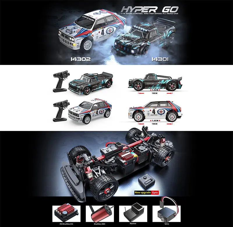 Hyper Go MJX 14301/14302/14303 – 1/14 Scale Brushless 4WD RC Car