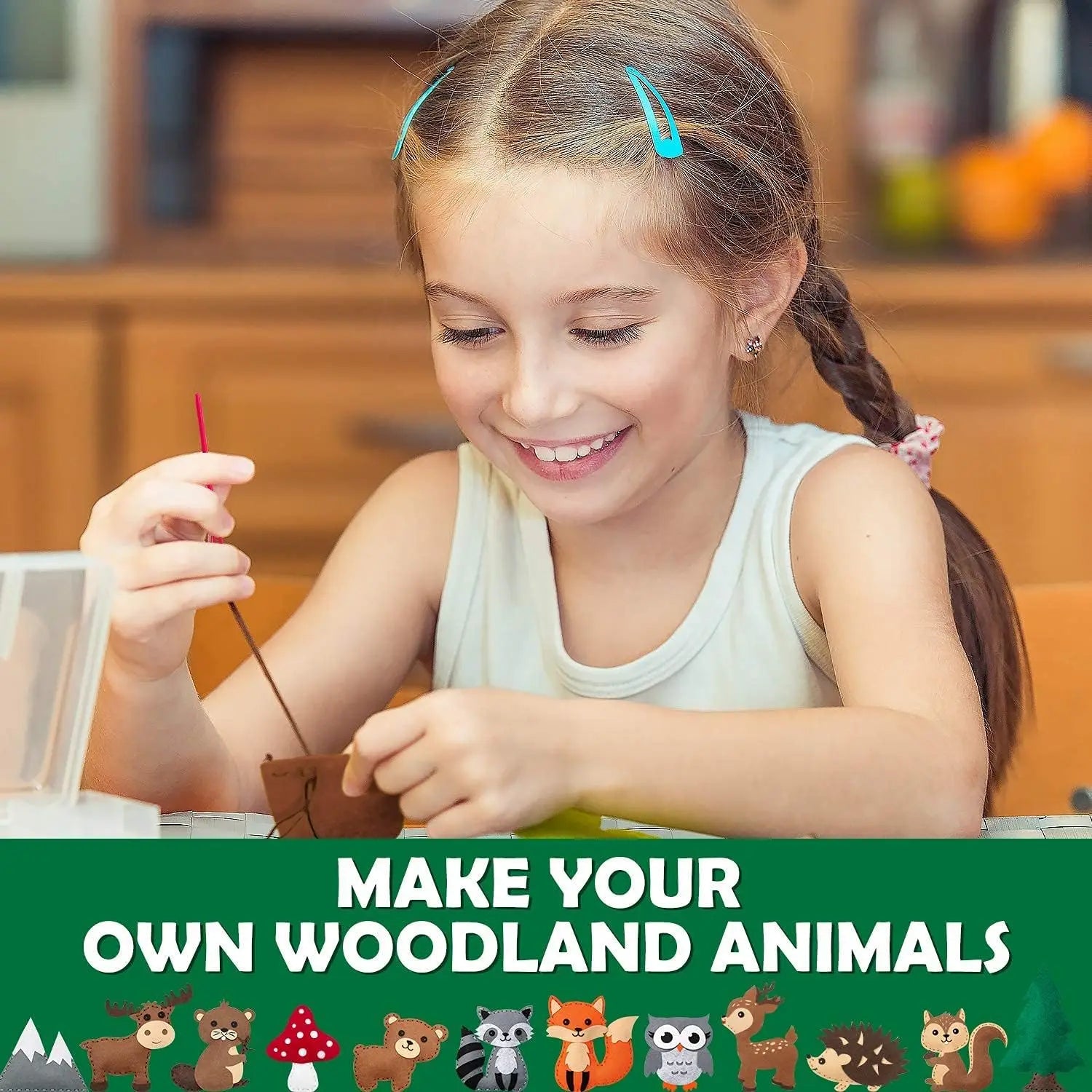 Woodland Animals Sewing Kit – DIY Felt Plush Craft for Kids