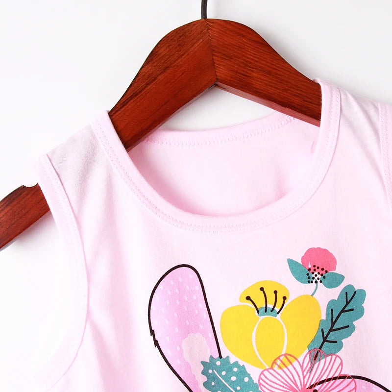 Kids Summer Pajama Set – Dinosaur Cartoon Vest & Shorts