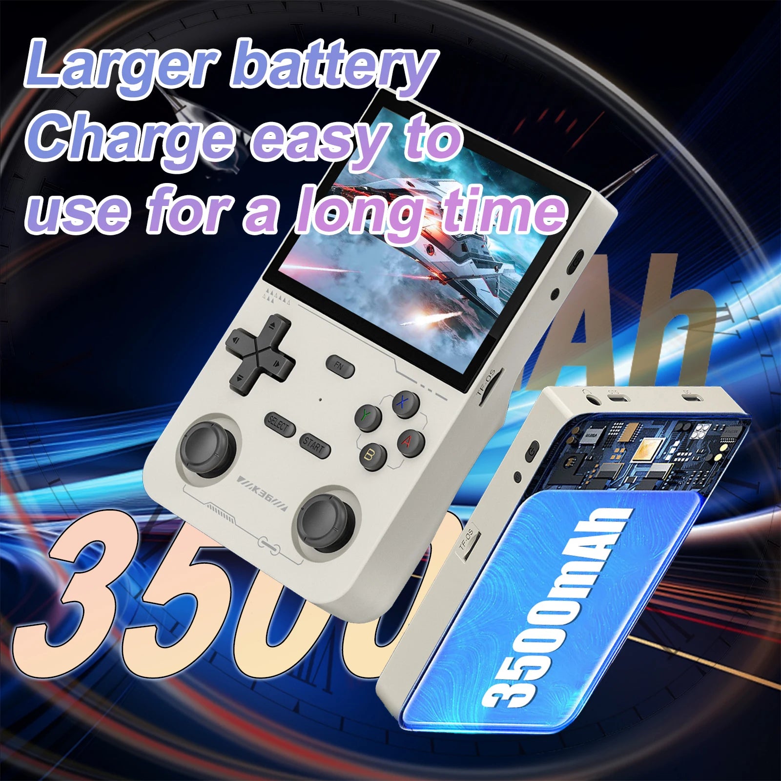 GAMINJA K36 Handheld Game Console – 3.5" IPS Screen