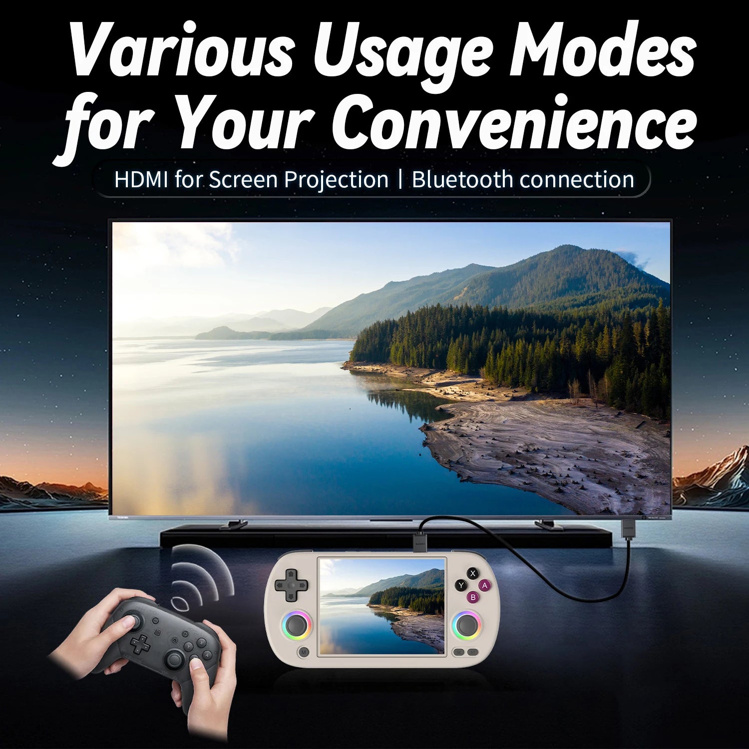 ANBERNIC RG40XX H Retro Handheld Game Console – 4.0" IPS