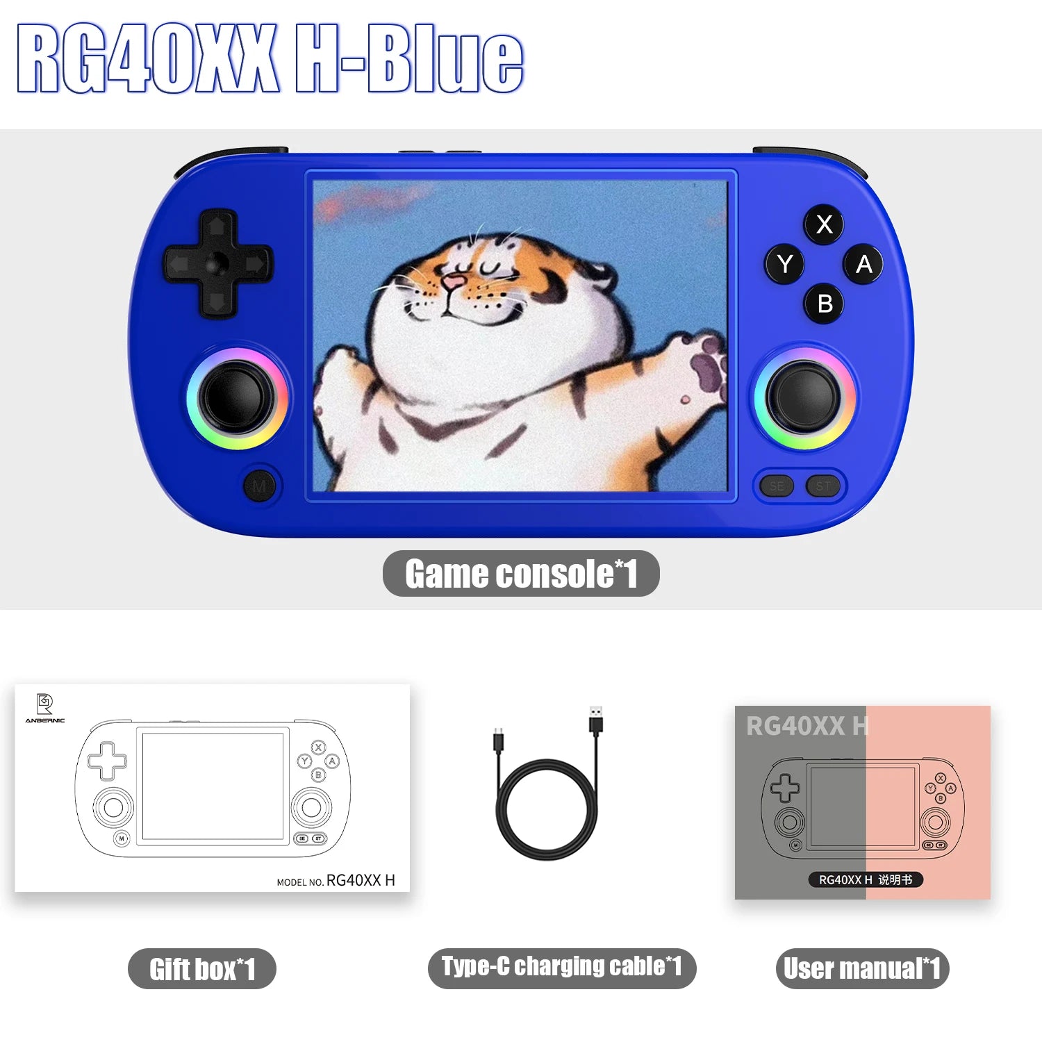 ANBERNIC RG40XX H Retro Handheld Game Console – 4.0" IPS