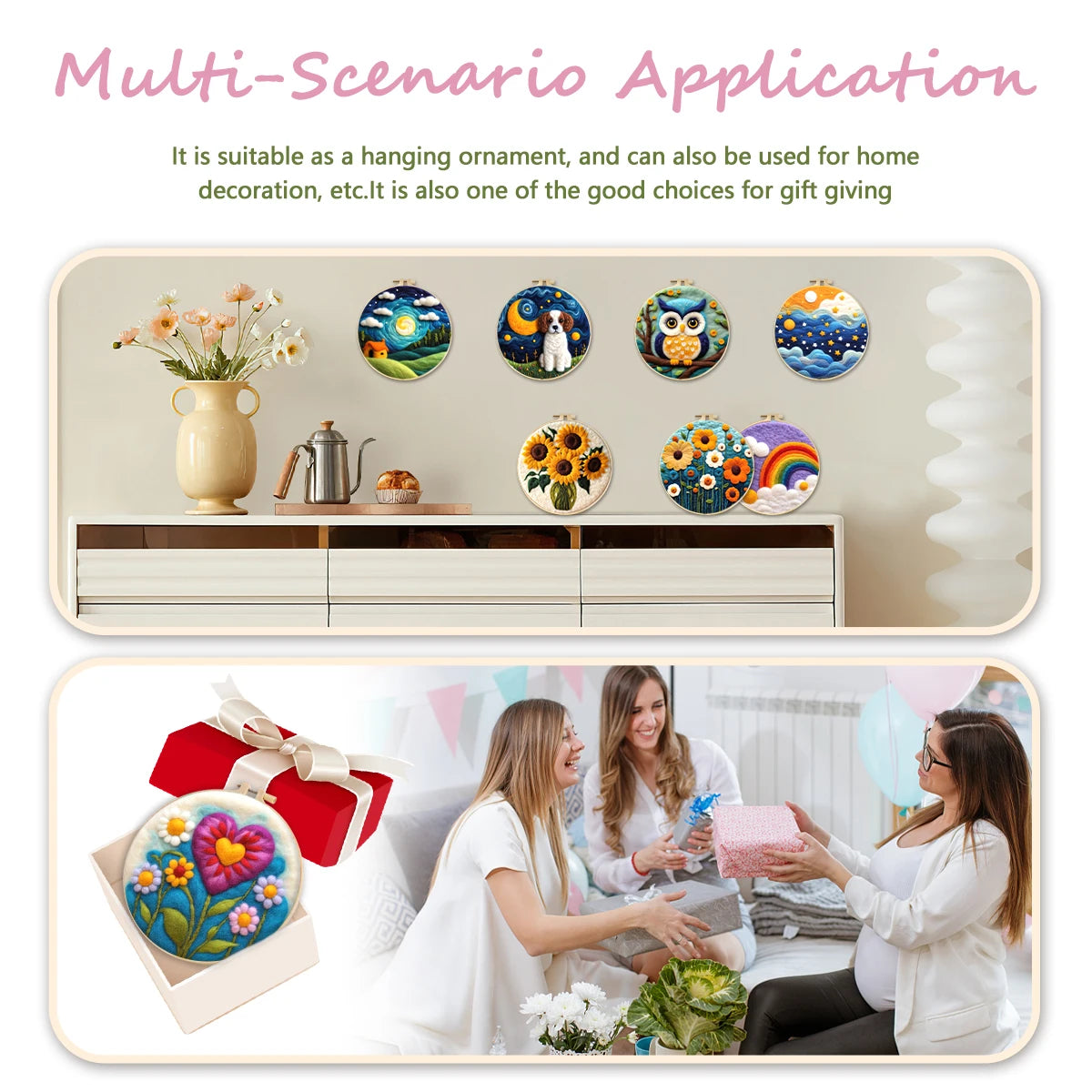 DIY Wool Felting Kit – Hot Air Balloon Handmade Picture