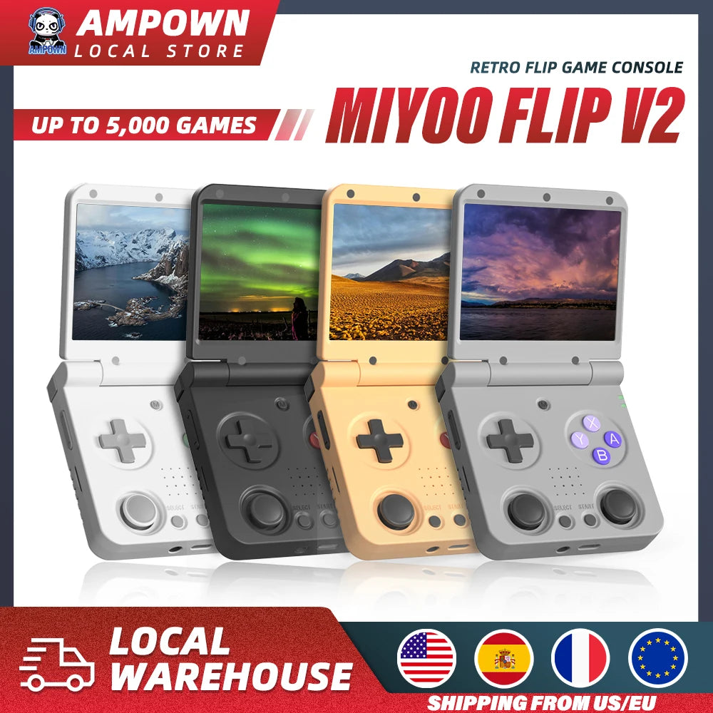 MIYOO Flip V2 Handheld Game Console – 3.5