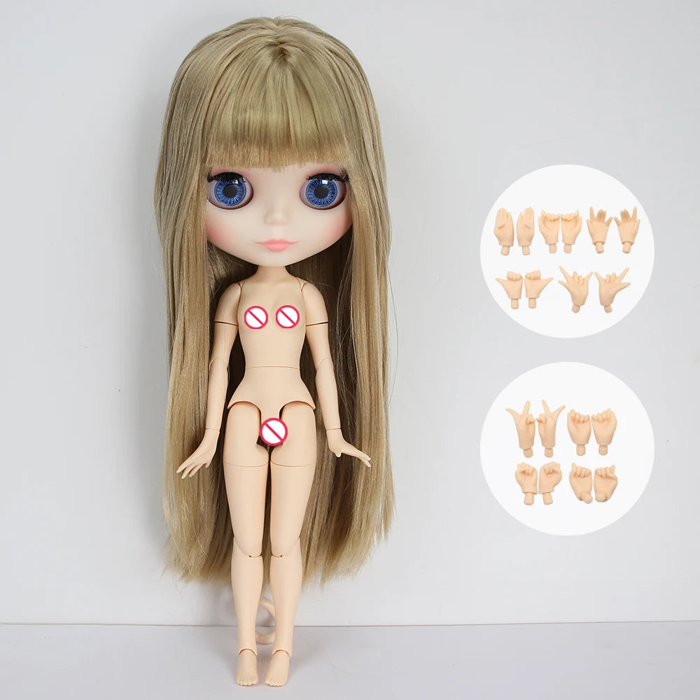 ICY DBS Blyth Doll Joint Body 30CM BJD Toy White Shiny Face and frosted Face with Extra Hands AB and Panel 1/6 DIY Fashion Doll