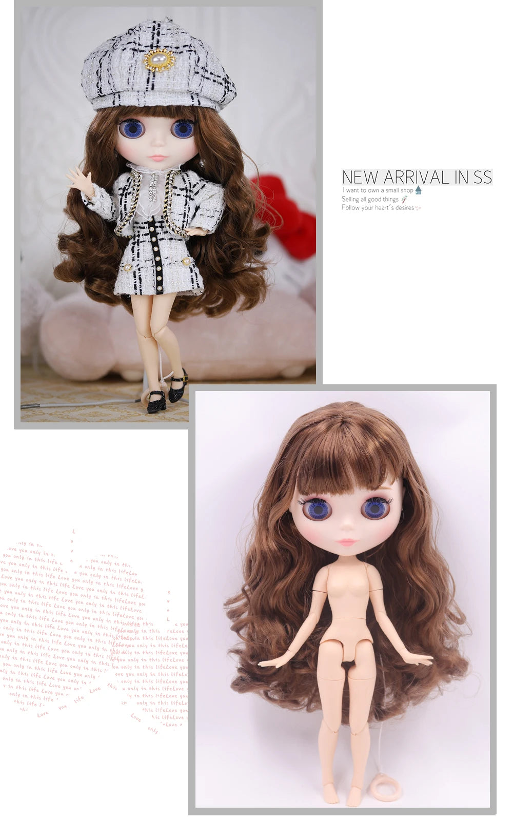 ICY DBS 1/6 BJD Blythe Doll – 30cm Jointed Anime Doll White Skin