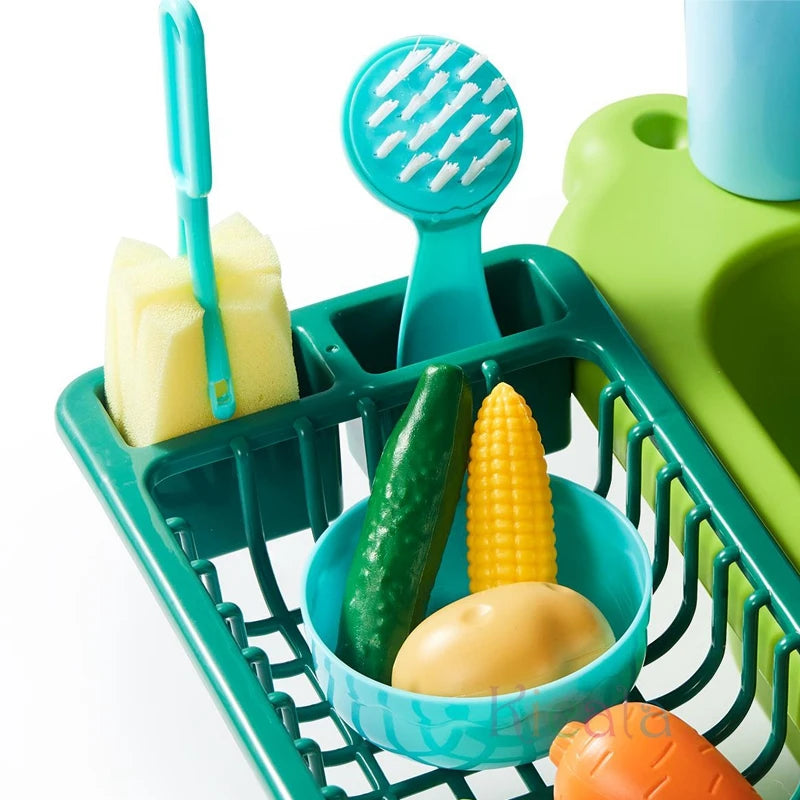 Kids Electric Dishwasher Toy – Pretend Play Kitchen Set