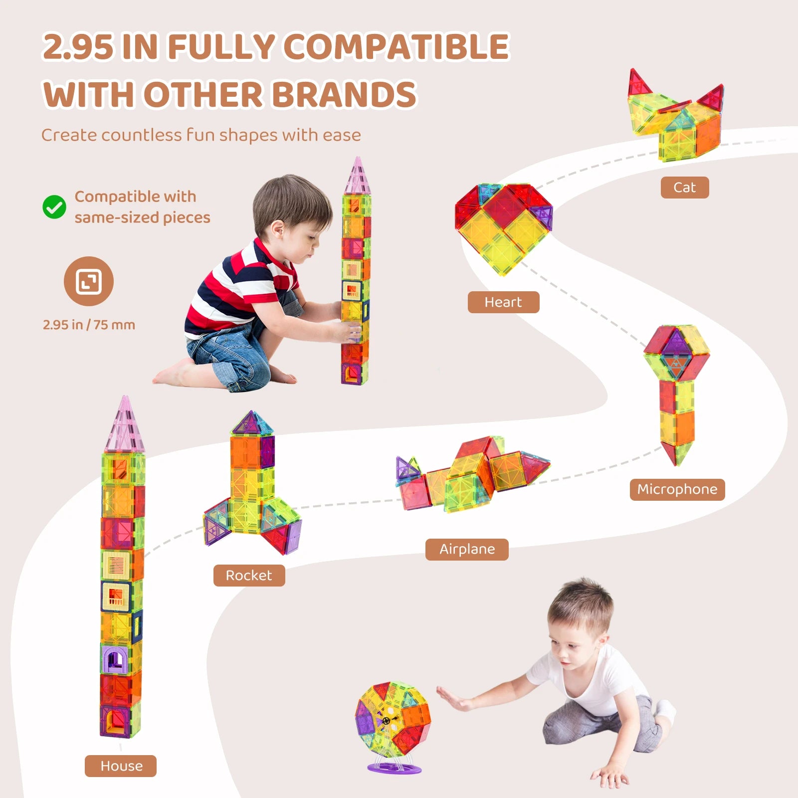 SucceBuy 121PCS Magnetic Building Blocks