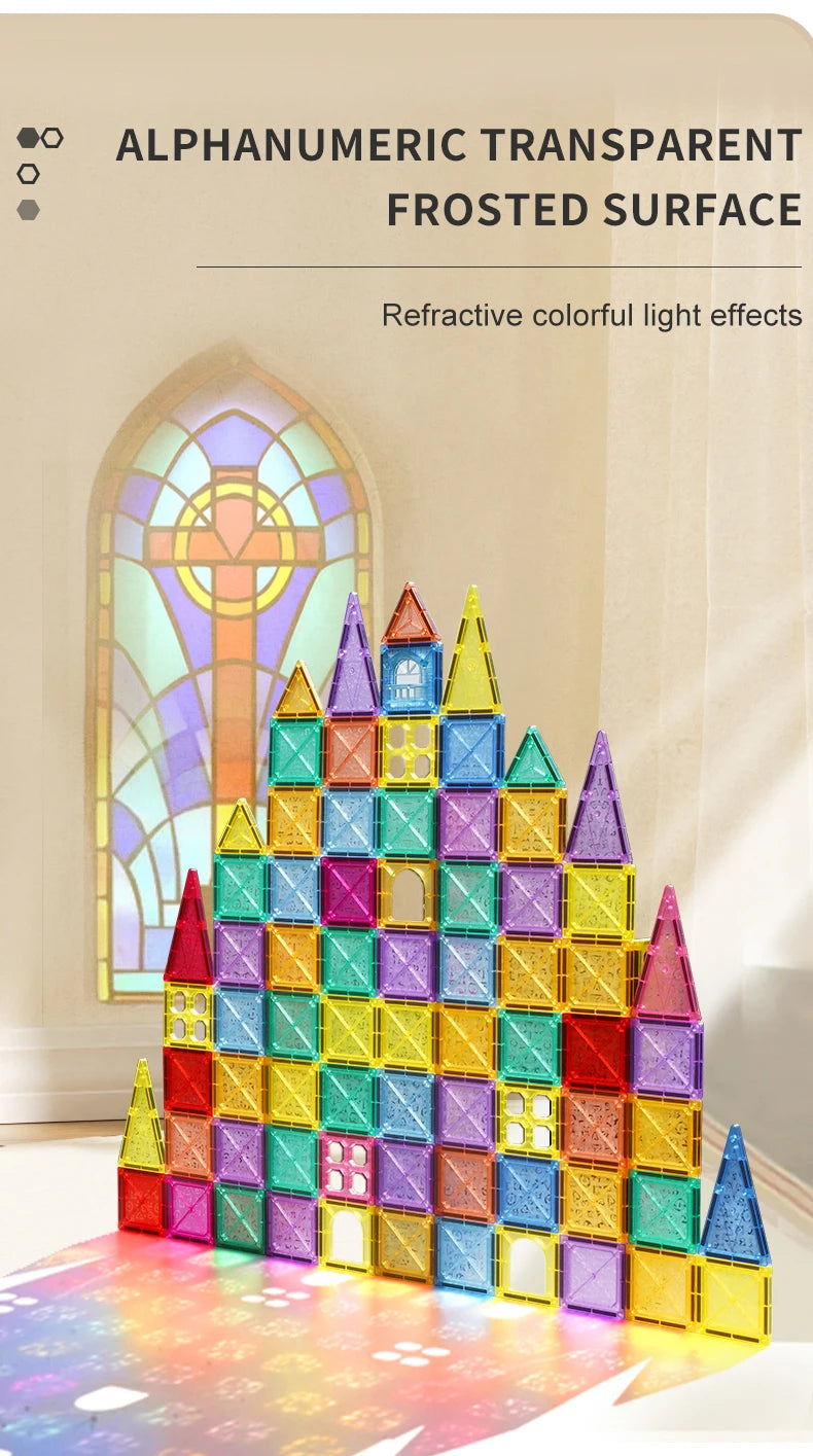 Magnetic Tiles Building Blocks – STEM Toy for Kids 3-8