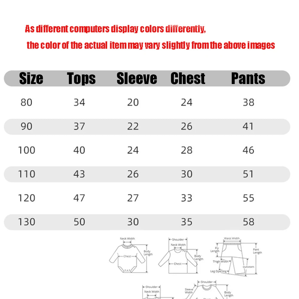 Baby & Toddler Cotton Pajama Set – Long Sleeve Cartoon Sleepwear