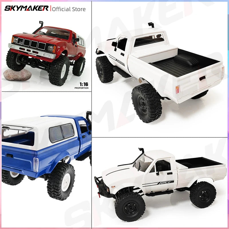 WPL C24-1 RC Car – 1:16 4WD Rock Crawler with LED Lights