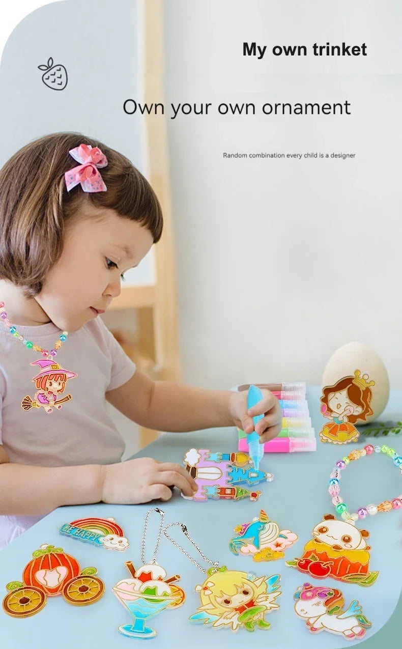 Children’s DIY Crystal Glue Painting Set – Air-Dry Educational Art Kit