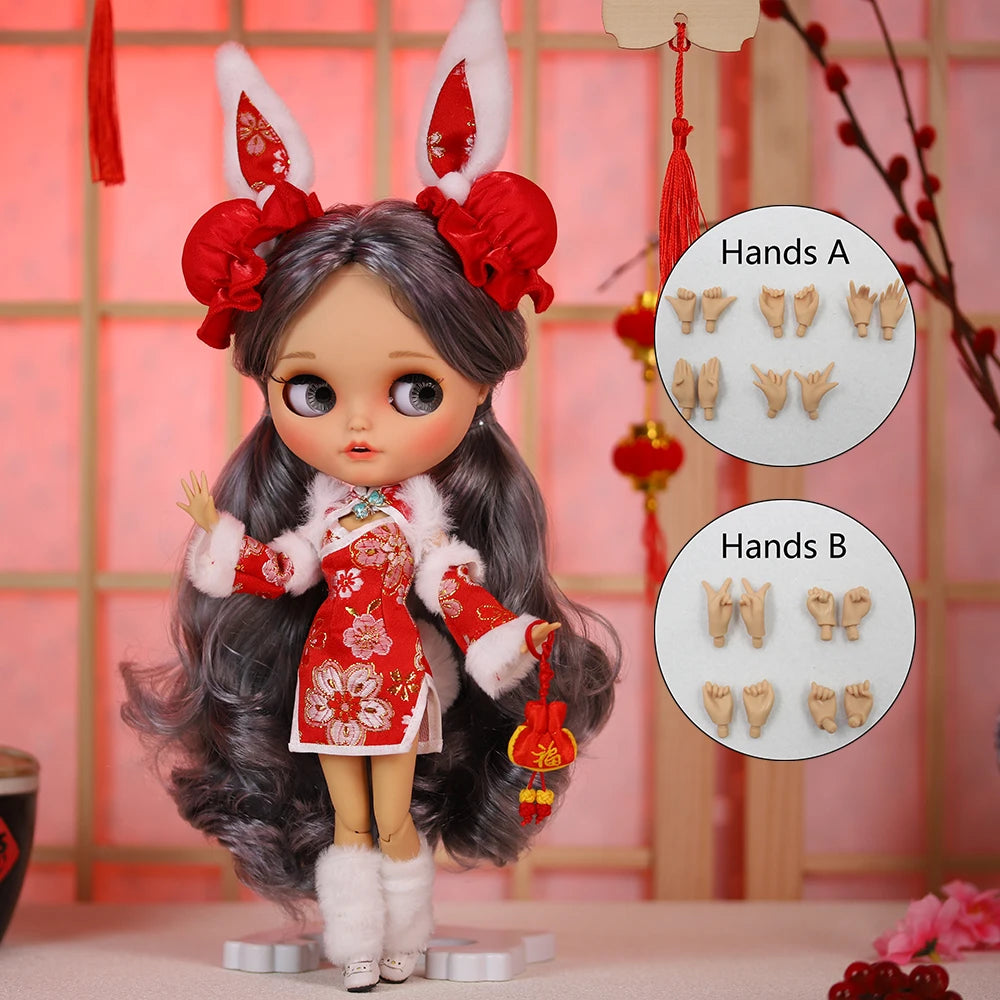 ICY DBS 1/6 BJD Blythe Doll – 30CM Jointed Anime Doll Tan Skin
