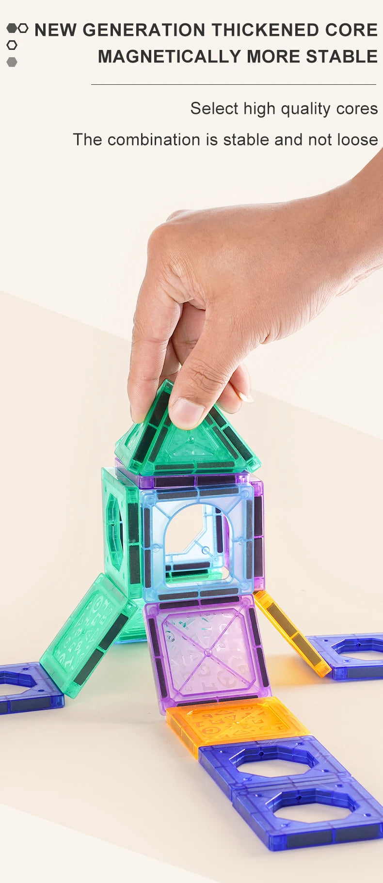 Magnetic Tiles Building Blocks – STEM Toy for Kids 3-8