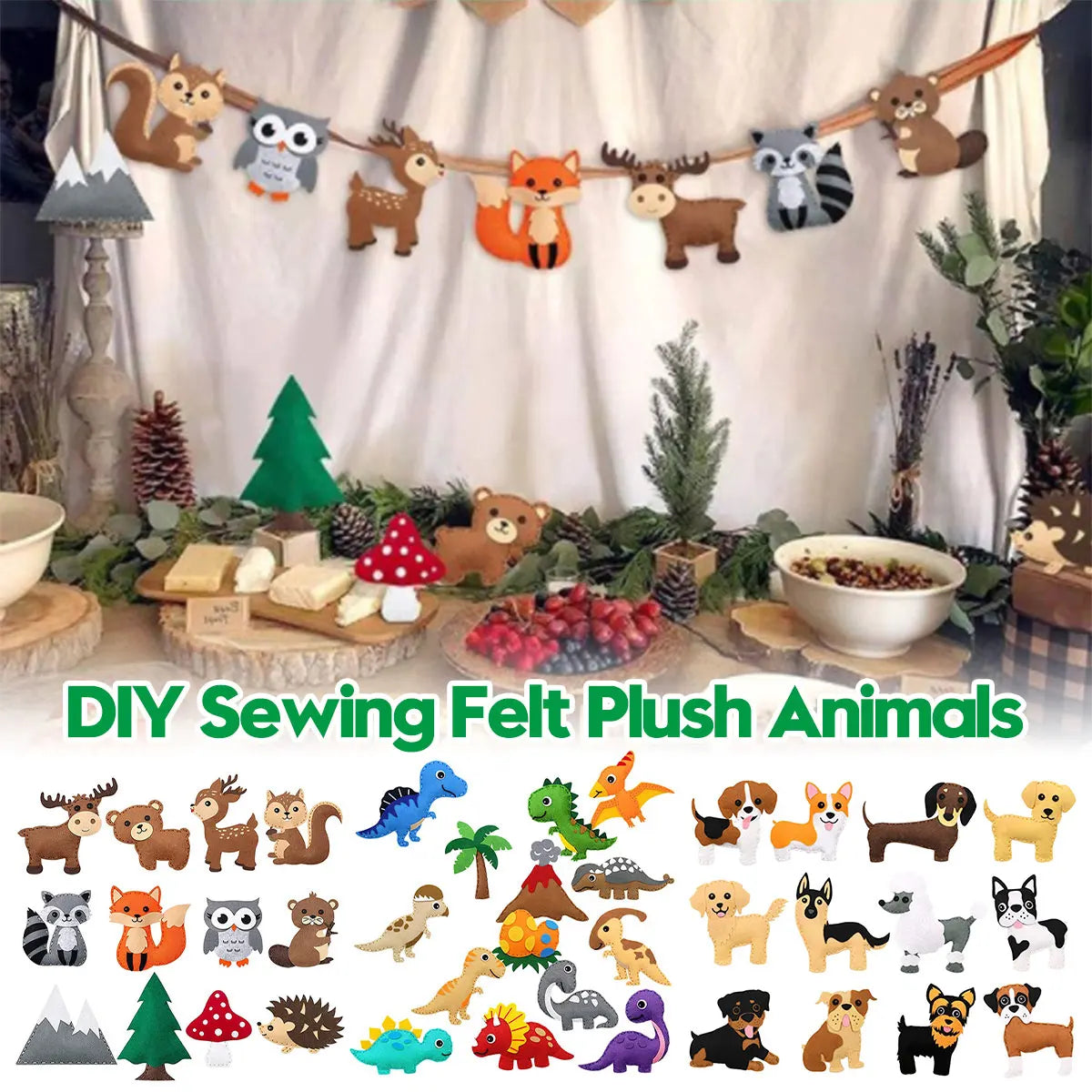 DIY Felt Animal Sewing Kit – Forest Creatures Plush Craft for Kids