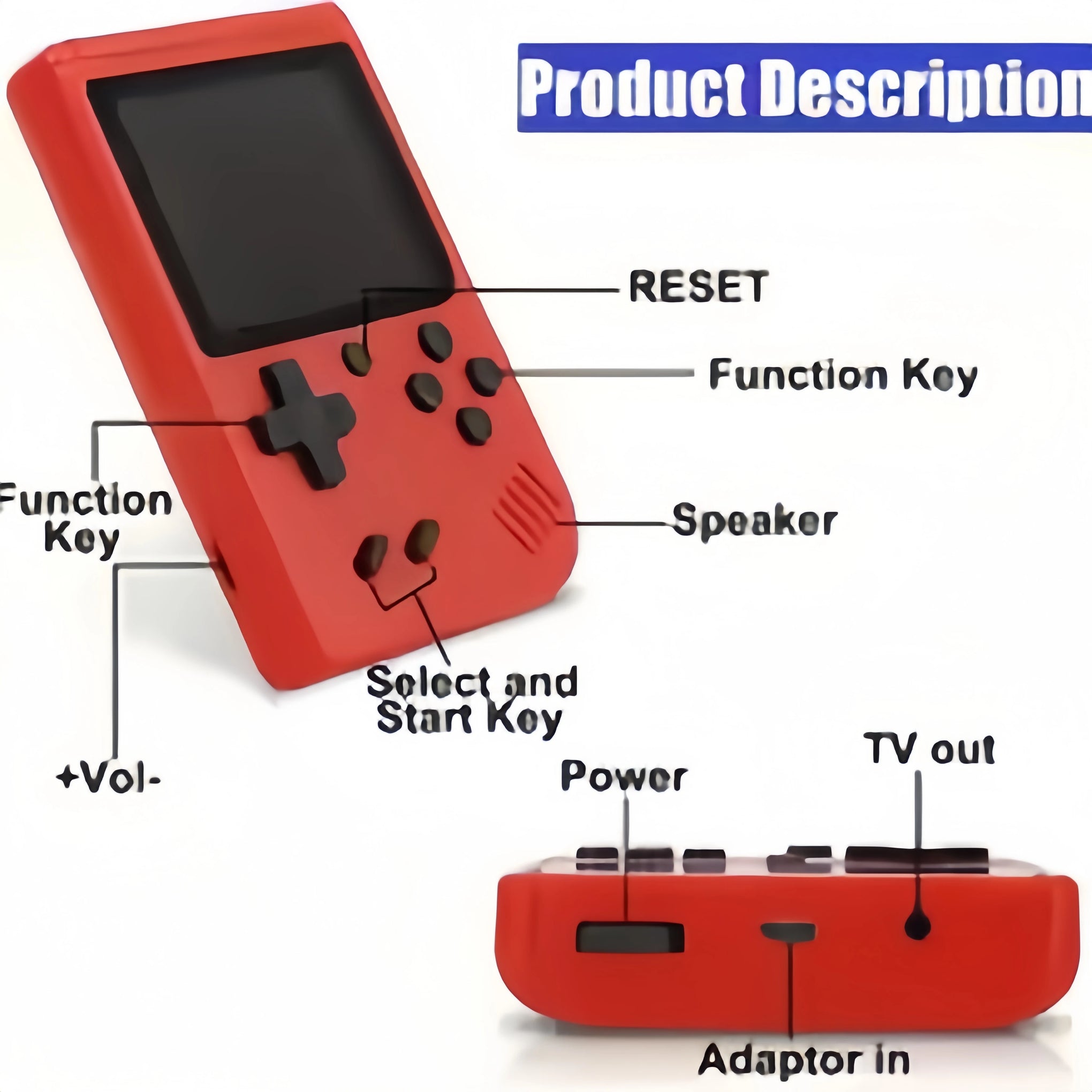 3.0" Retro Handheld Game Console – 400 Built-In Games
