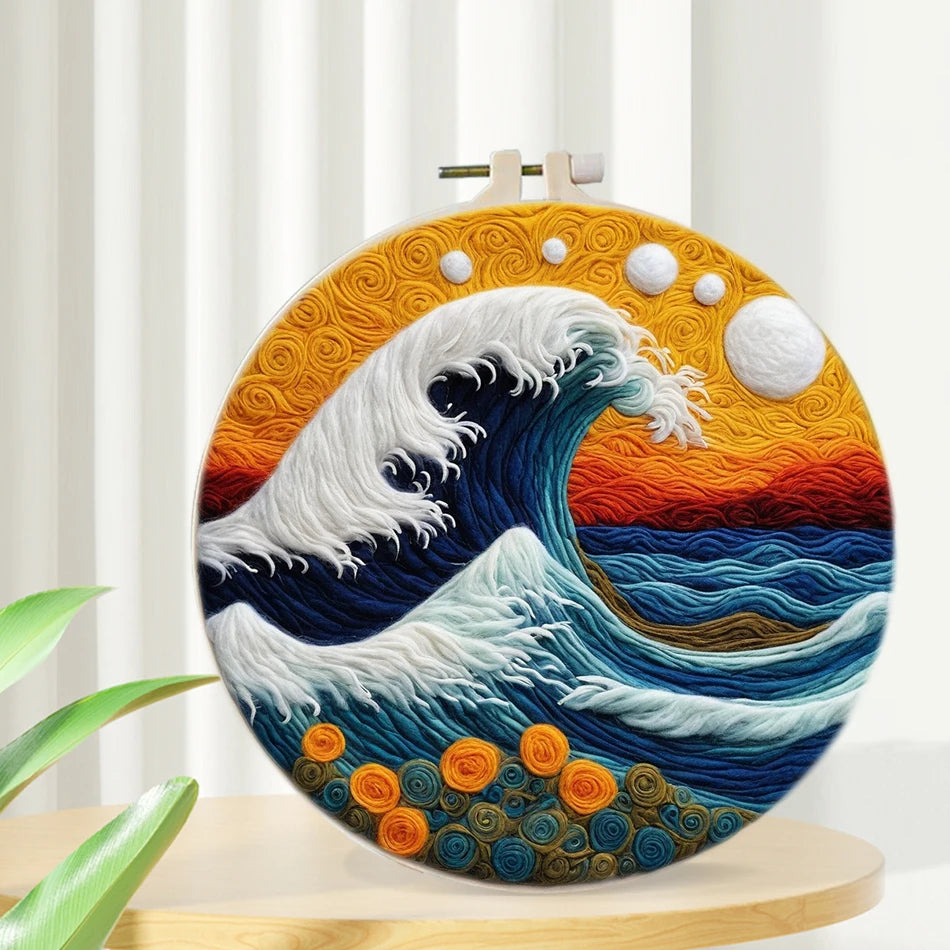 DIY Wool Felting Kit – Hot Air Balloon Handmade Picture