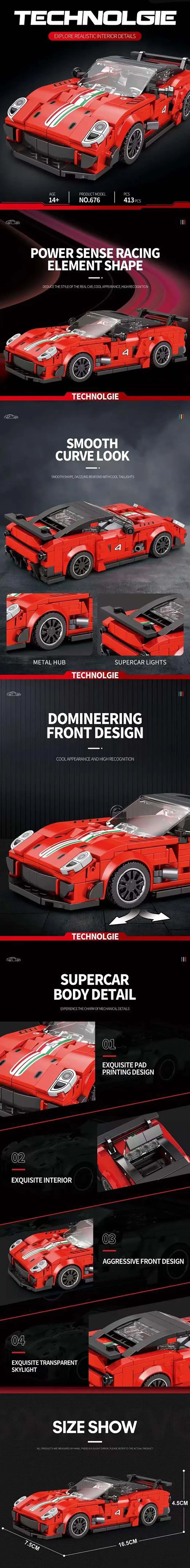 Speed Series Supercar Building Blocks