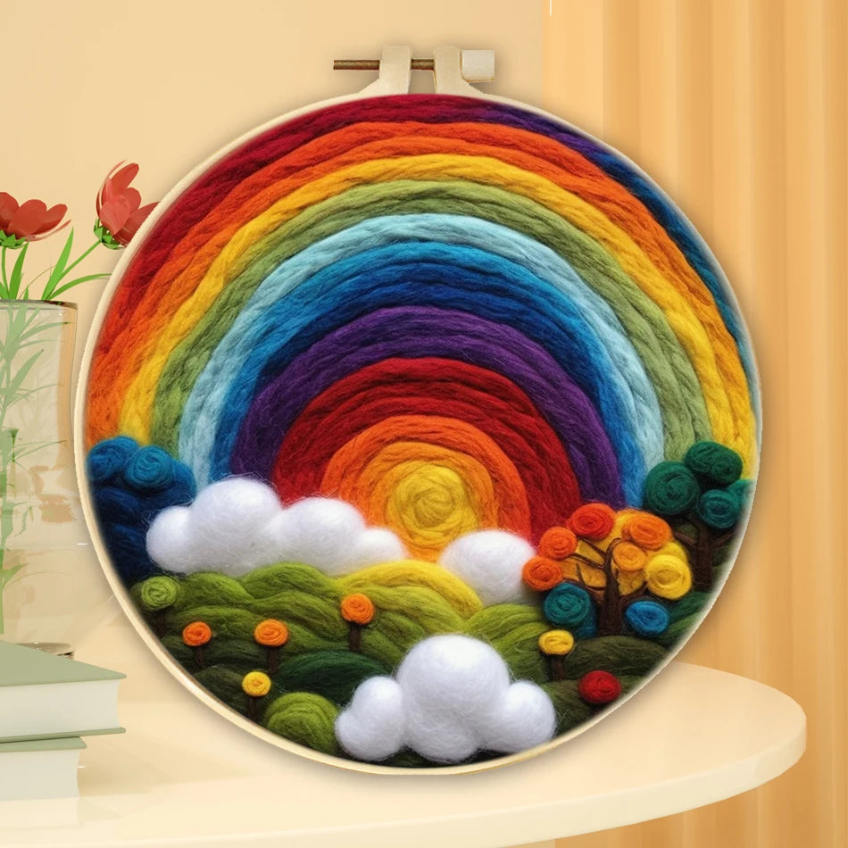 DIY Wool Felting Kit – Hot Air Balloon Handmade Picture