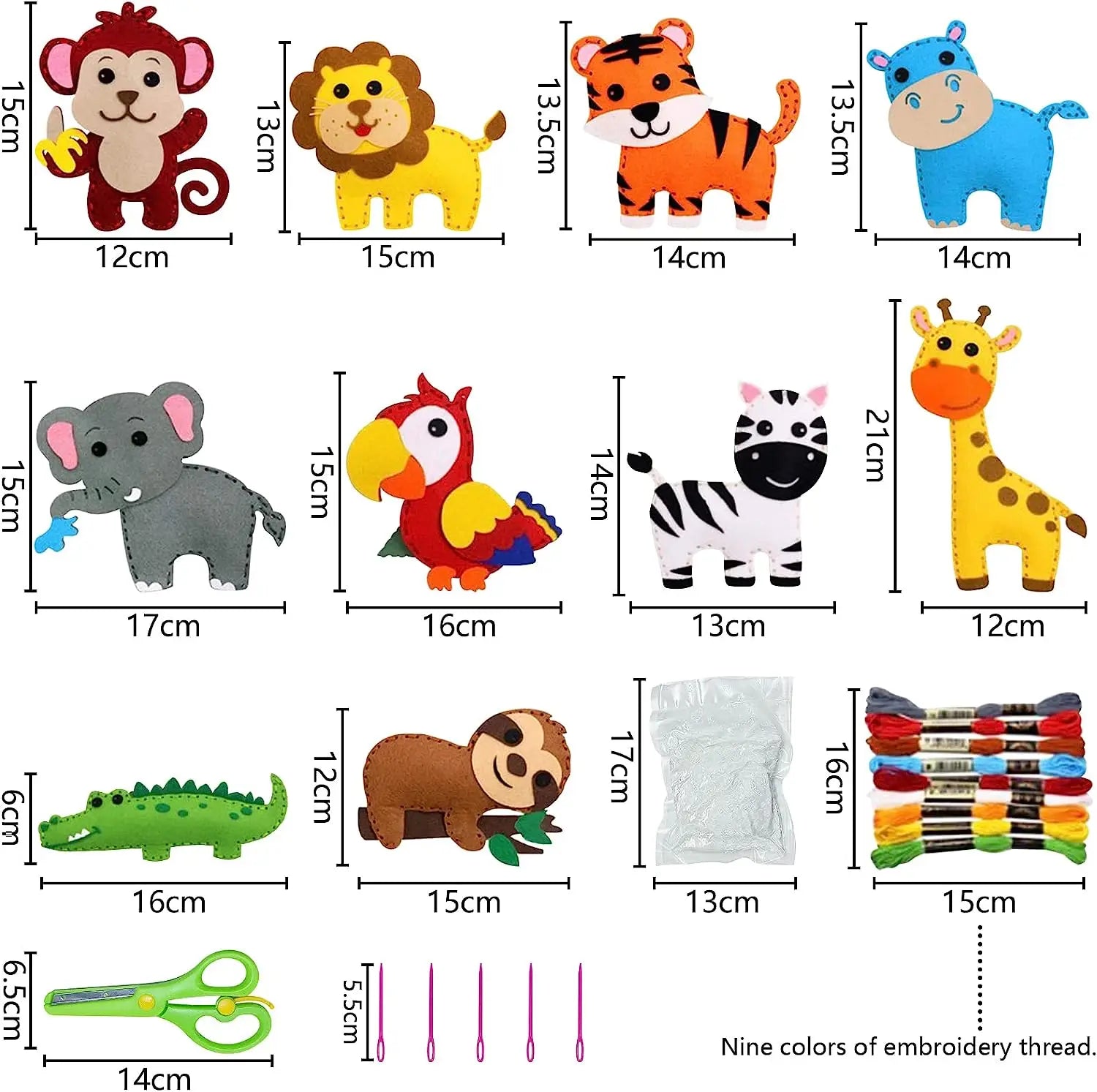 Woodland Animals Sewing Kit – DIY Felt Plush Craft for Kids