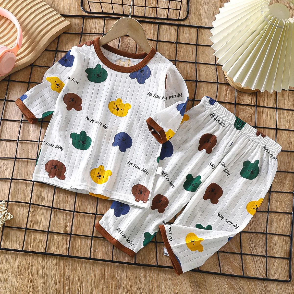 Baby & Toddler Cotton Pajama Set – Long Sleeve Cartoon Sleepwear