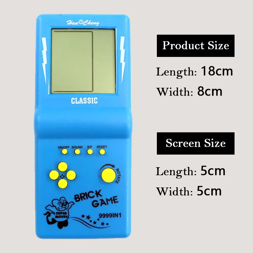 Classic Retro Handheld Tetris Game Console – Large Screen