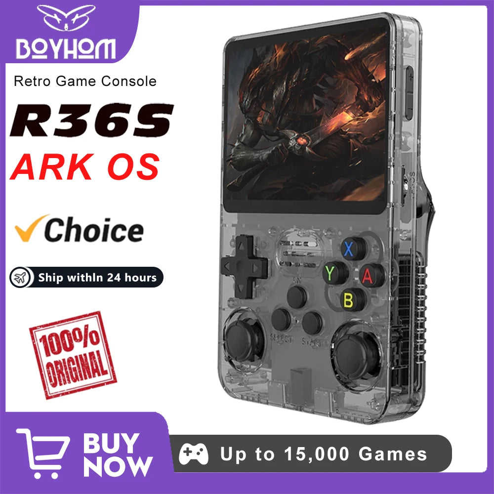 BOYHOM R36S Retro Handheld Game Console – 3.5