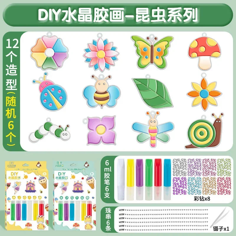 Children’s DIY Crystal Glue Painting Set – Air-Dry Educational Art Kit