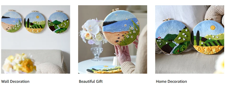 DIY Wool Felting Kit – Hot Air Balloon Handmade Picture