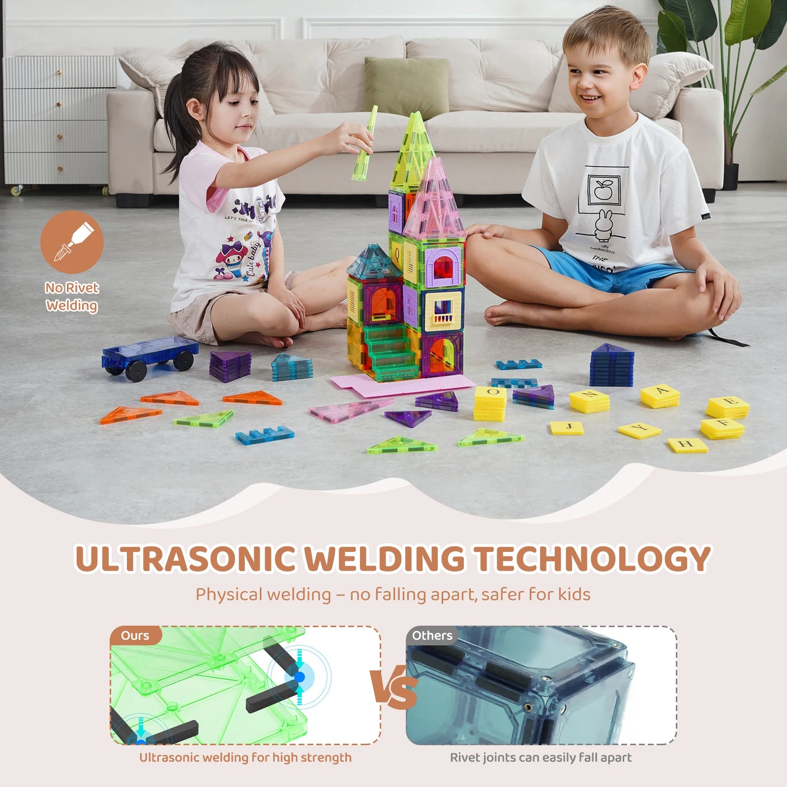 SucceBuy 121PCS Magnetic Building Blocks