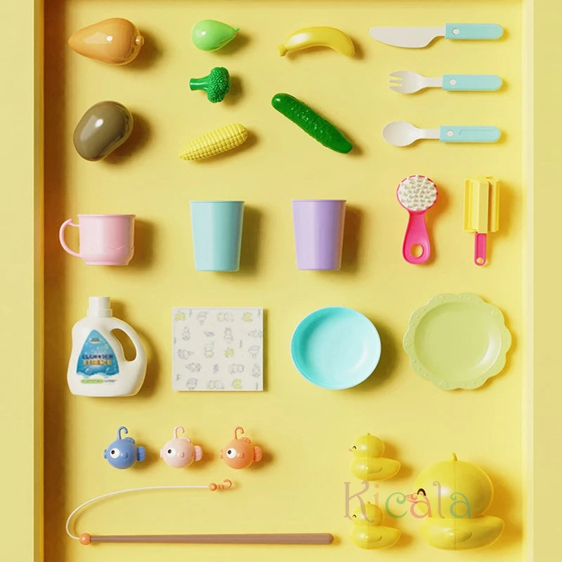 Kids Electric Dishwasher Toy – Pretend Play Kitchen Set