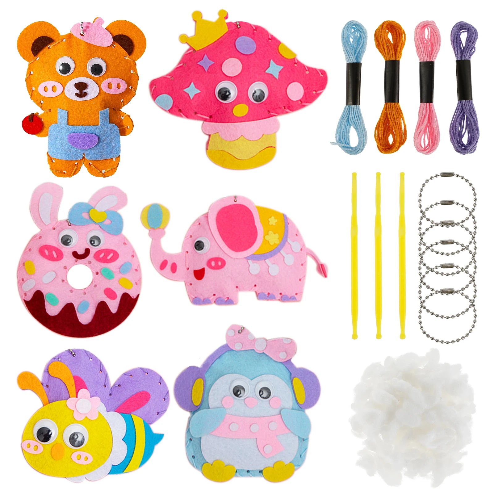 DIY Felt Animal Sewing Kit – Forest Creatures Plush Craft for Kids